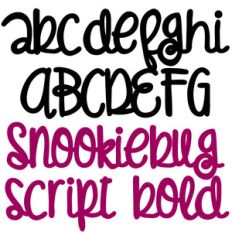 zp snookiebug script bold