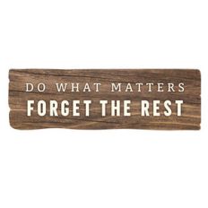 do what matters