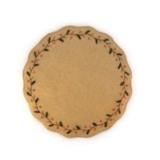scallop mat wavy vine stitched