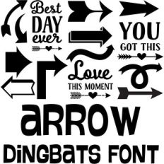 arrow dingbats font