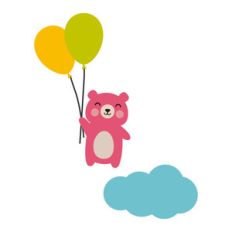bear with balloons