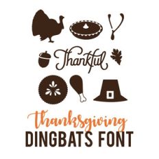 thanksgiving dingbats font