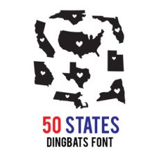 50 states dingbats font