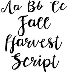 fall harvest script font