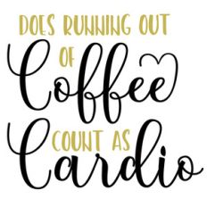 running out coffee cardio