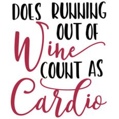 running out wine cardio