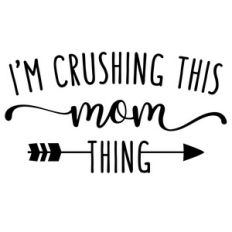 i'm crushing this mom thing phrase
