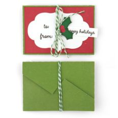 christmas self closing envelope