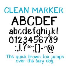 cg clean marker font