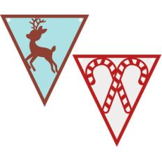 reindeer and candy cane flag