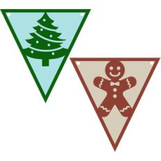 tree and gingerbread man flag
