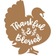 thankful and blessed turkey