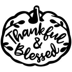 thankful and blessed pumpkin