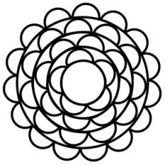 scalloped circles background