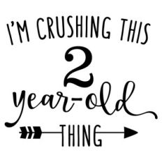 i'm crushing this 2 year old thing phrase