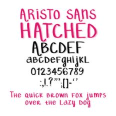 cg aristo sans hatched font