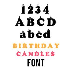 birthday candles font