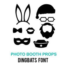photo booth props dingbats font