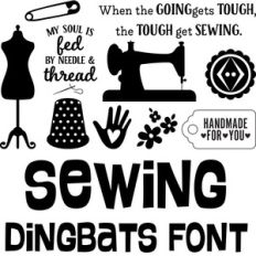 sewing dingbats font