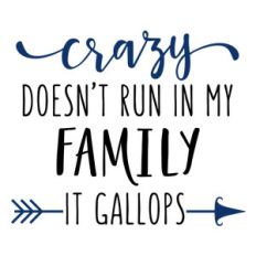 crazy doesn't run in my family