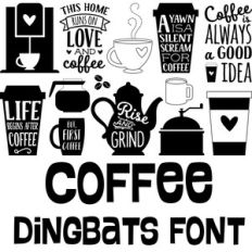 coffee dingbats font