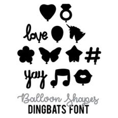balloon shapes dingbats font