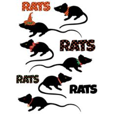 dressed up halloween rats planner