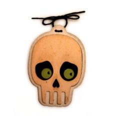 halloween skeleton head ornament