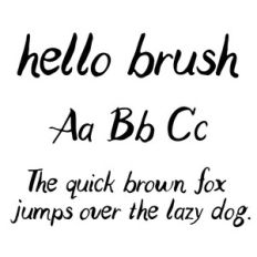 cg hello brush font