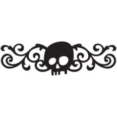 halloween skull flourish