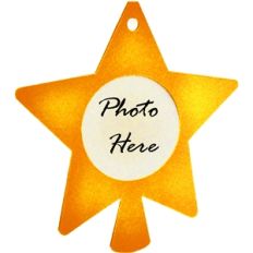 christmas star photo frame ornament