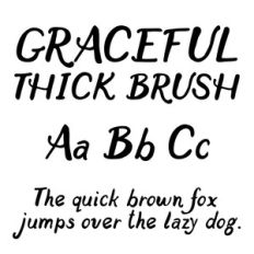 cg graceful thick brush font