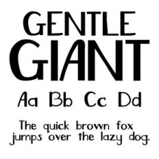 cg gentle giant font