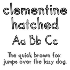 cg clementine hatched font