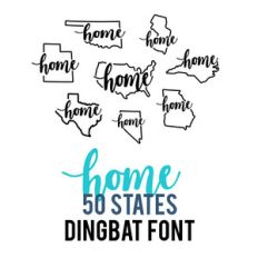 home 50 states dingbat font