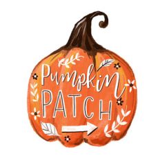 pumpkin patch lettering print