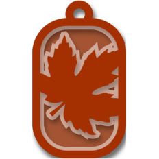 autumn tag - rounded rectangle maple