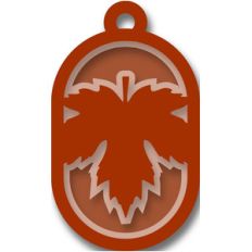 autumn tag - round single maple