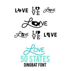 love 50 states dingbat font