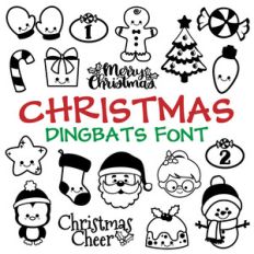 christmas dingbat font