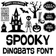 spooky dingbats font
