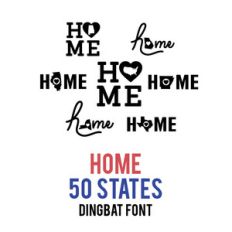 home 50 states dingbat font