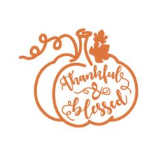 thankful and blessed pumpkin
