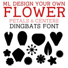 ml design your own flower: petals and centers dingbats
