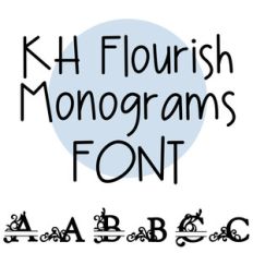 kh flourish monograms font