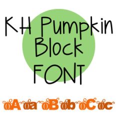 kh pumpkin block font