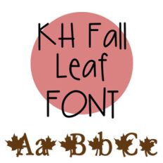 kh fall leaf font