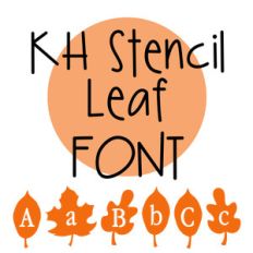 kh stencili leaf font