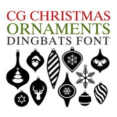 cg christmas ornaments dingbats