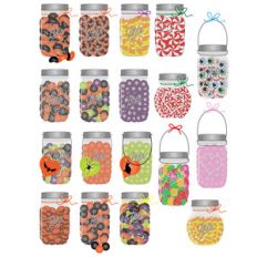 halloween candy mason jars